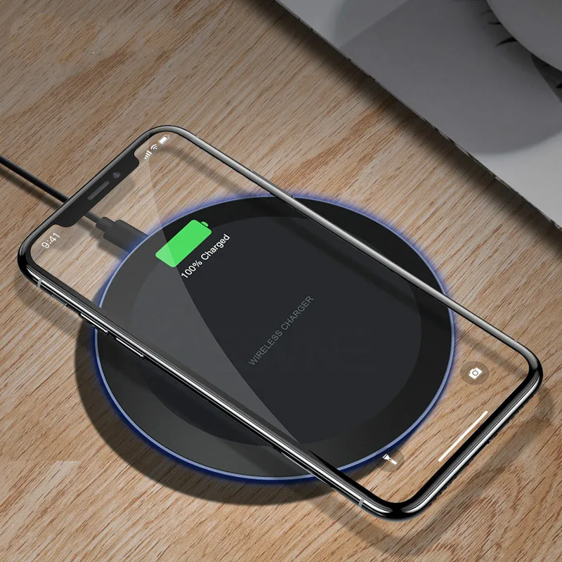 

Wireless Charger for IPhone X Xs MAX XR 8 Plus Fast Charging for Samsung S8 S9 Plus Note 9 8 USB Phone Charger Pad Universal