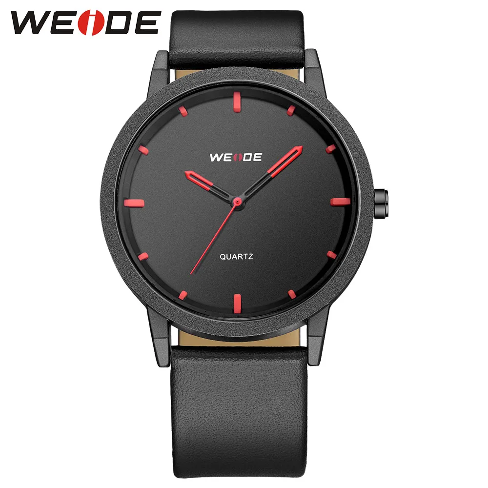 WEIDE Оригинальные кожаные модные повседневные мужские часы лучший бренд класса