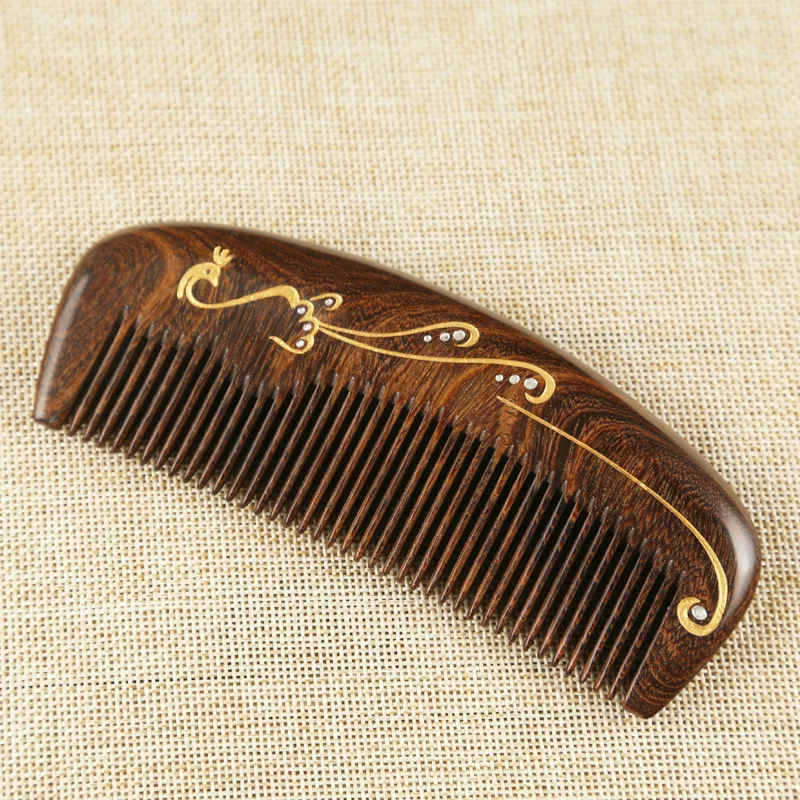 

CSHOU02 Fine natural gold sandalwood comb
