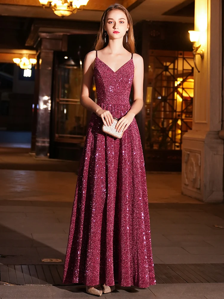 Vestido De Festa V-Neck A Line Evening Dresses Long Dress Robe De Soiree Formal Party Gowns Evening Dress Elegant 2019