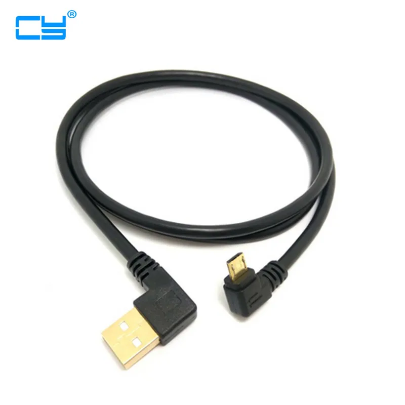 Высокое качество позолоченный штекер 15 см 50 короткий 90 градусов левый угол USB A Micro