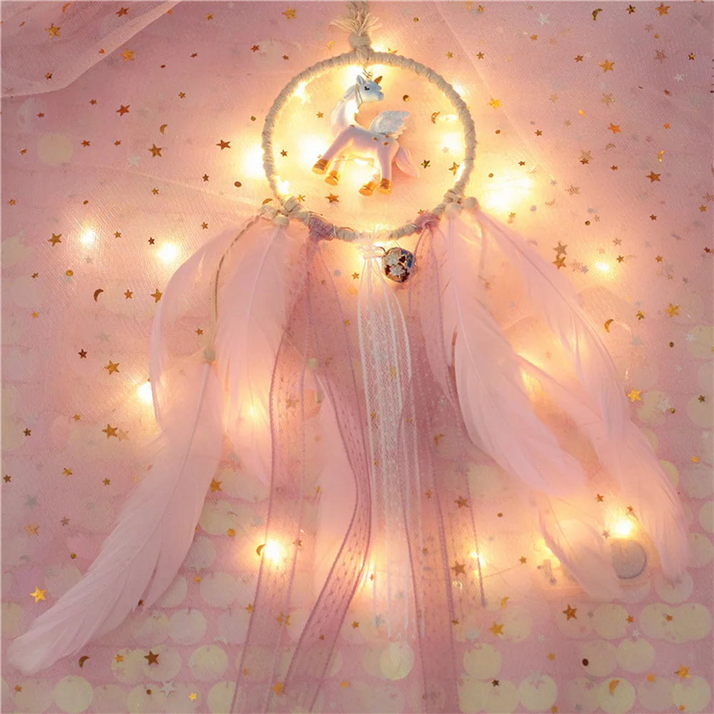 

Diy Hanging Wind Chimes LED Night Light Bedroom Lamps Decorative Light Birthday Gift For Children Romantic Decor Lamps