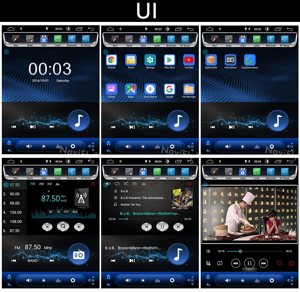 Perfect NaviFly Tesla style IPS Screen Auroradio GPS navigation Android 8.1 Car multimedia player for Ford FOCUS 2012-2017 22