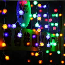 Год 6x1 м светодиодная Рождественская гирлянда огни украшение гирляндами Рождественские Светодиодный светящиеся гирлянды Luces De Navidad Luces с утолщённой меховой опушкой