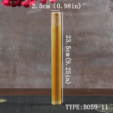 Мини бамбуковая коробка для хранения чая герметичная с крышкой винтажная баночка для специй деревянная подставка для ароматических палочек дорожные бутылки - Цвет: 23cmB05911