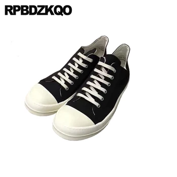 

platform black women sneakers wedge retro canvas shoes luxury creepers trainers 10 breathable genuine leather large size big 11