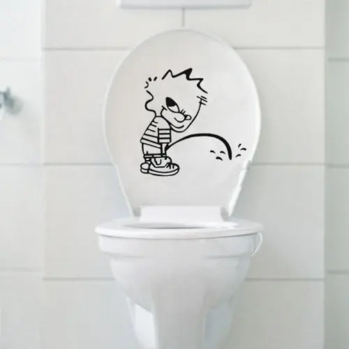 Aliexpress.com : Buy Funny Toilet Sticker Humor waterproof wallpaper for bathrooms living room 