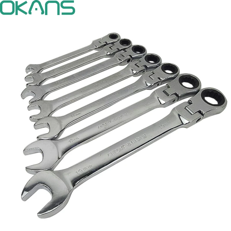 7PCS Active Head Dual use Ratchet Wrench Set Torx Wrench Fast