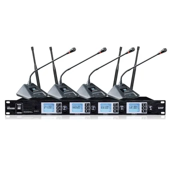 

Bolymic Professional Gooseneck Conference Wireless Microphone System 4 channels Vocal uhf wireless mics For wedding meeting