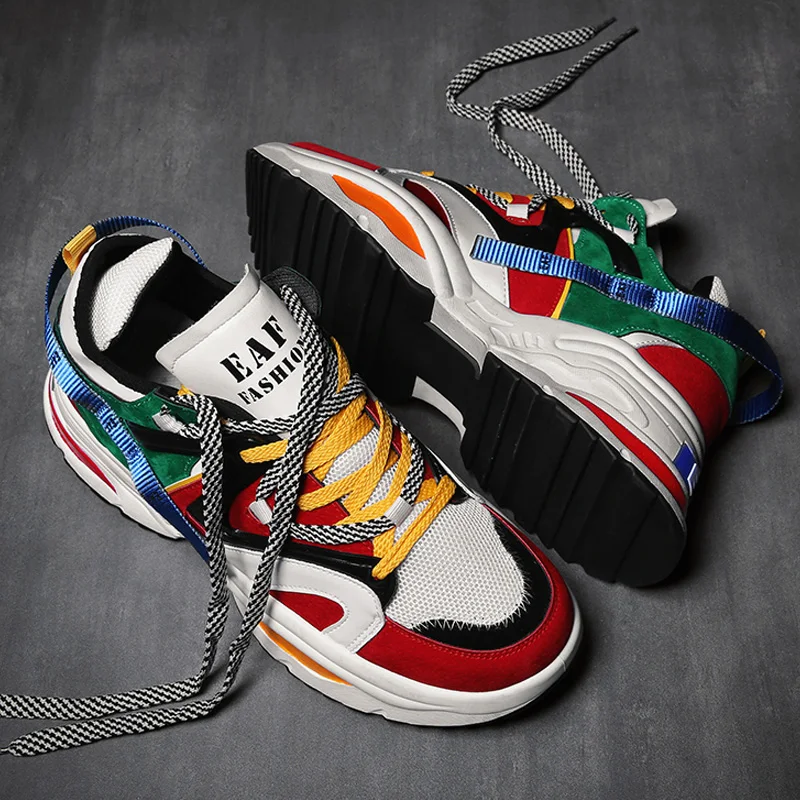 

Vintage Men Shoes dad sneakers men casual shoes 2019 700 light breathable zapatillas hombre casual tenis masculino Black Cool