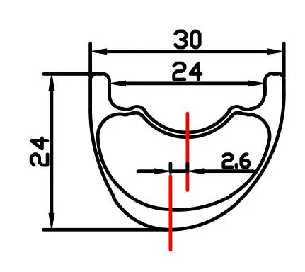 asymmetric MTB RIM 30