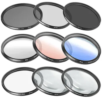 

Neewer 52MM Lens Filter and Kit,Includes: UV CPL ND4 Filter Macro Close-up (+4 +10) Filter Graduated Color Filter 6 Star Filter