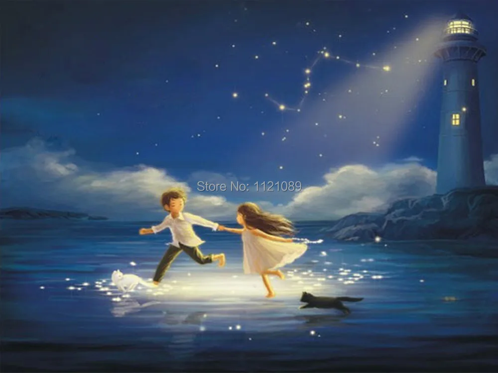 2014 new arrival DIY full square diamond painting the deep memory of children 30*40 |