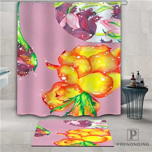 Изготовленный На Заказ Цветок Мака изображения (1) водонепроницаемый занавеска