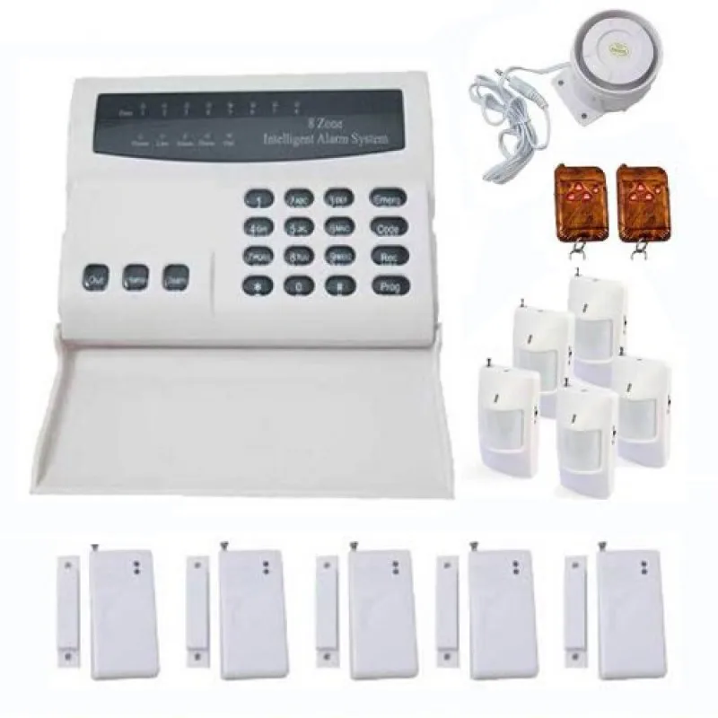 Wireless Security Alarm System DIY Kit with PTSN Auto Dial & calling