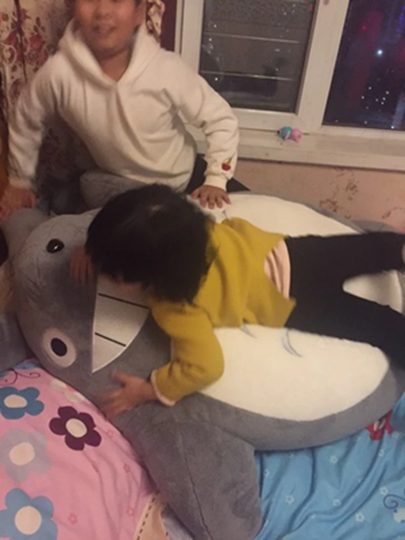 Kawaii Soft Jumbo Totoro Plush Toy Giant Anime Totoro Doll Toys Cartoon Stuffed Pillow for Children friend Gift Decoration 120cm 140cm 160cm 180cm DY50595(17)