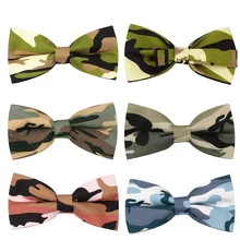 Хлопчатобумажные галстуки-бабочки для мужчин, модные регулируемые камуфляжные галстуки-бабочки для свадебной вечеринки, повседневные галстуки-бабочки для жениха
