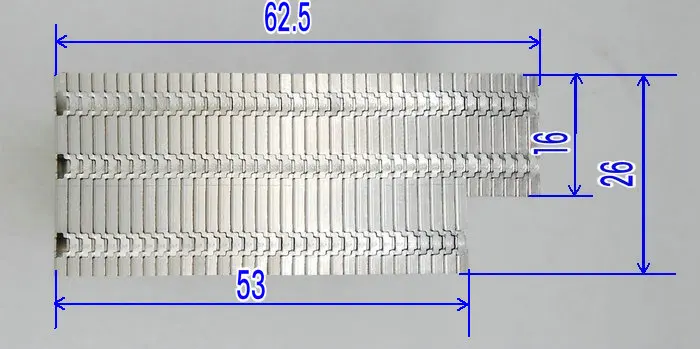 Быстрая алюминиевые ребра теплоотвод трубы плавники никелирование 62,5*61,5*26 мм может через 2 шт 6 мм теплоотвод