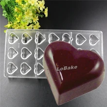 21 полостей в форме сердца полиэтилен пе форма шоколада для DIY набор для выпечки с шоколадом пресс для теста confeitaria moldes e cortadores