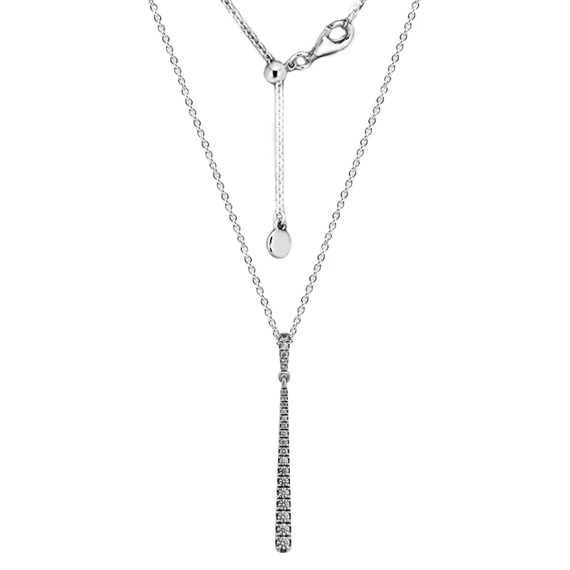 

100% 925 Sterling-Silver-Jewelry Shooting Star Necklace with Clear CZ FANDOLA Fashion Necklaces for Women DIY Jewelry FLN045