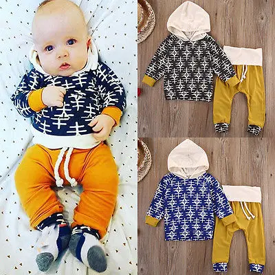 Newborn Baby Girl Boy Clothes Set Cute Tops T-shirt+Pants Leggings 2pcs Outfits Set Children Autumn Winter Clothing