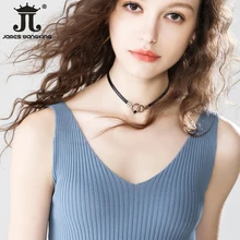 Новейший женский пикантные майки v-образный вырез Slim Fit Camisoles без рукавов льняная смесь Вязание спагетти топы-Размер Fit 45 до 75 кг