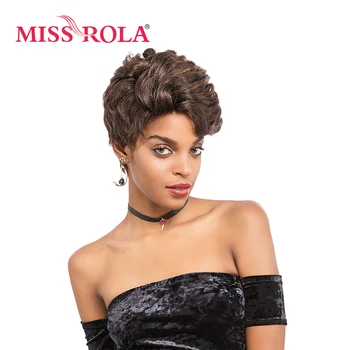 

Miss Rola Synthetic Wigs For Women Fs4745# Short Straight Wigs Female 1Pc 87g Kanekalon Low Temperature Fiber Wigs 3 Colors