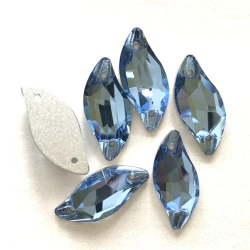 YANRUO 3254 Алмазный лист Стразы для шитья плоские с оборота бусины Стразы шьют на кристаллах камни для изготовления ювелирных изделий - Цвет: Aquamarine