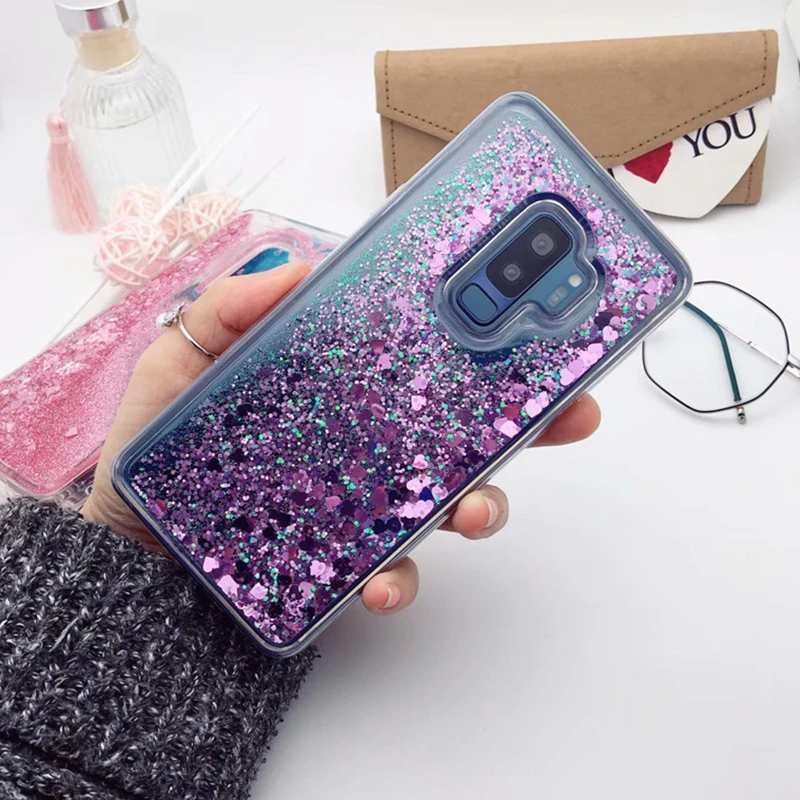 

Quicksand Liquid Giltter Bling Case For Samsung Galaxy S8 Case Love Star Funda For Galaxy S8 Plus Case For Samsung Note 8