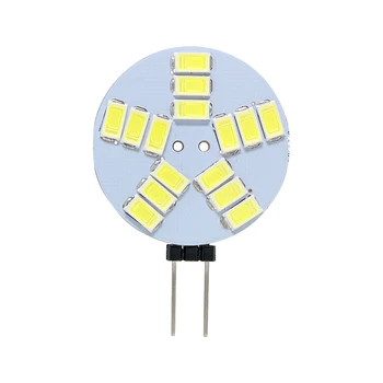 

G4 3W AC/DC 12V LED Bulb 15 SMD 5730 LED Lamp Car Boat Spotlight Crystal Light Warm/Cold White