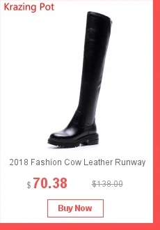 Модные однотонные ковбойские сапоги высокого качества из натуральной кожи на молнии; красивые женские сапоги до колена с круглым носком на низком каблуке; L33
