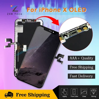 

For iPhone X LCD Display Touch Screen Digitizer for iPhone X Display Assembly Black Replacement OLED/TFT Quality Free Shipping