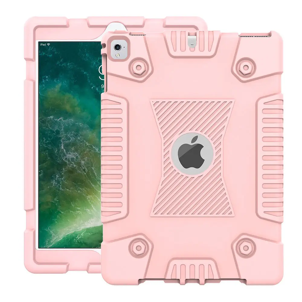 

Case for New Apple iPad 2018 A1893 Shockproof Silicon Soft Back Case Cover For iPad 9.7 2017 Air 1 2 Funda Case Capa+Stylus Pen