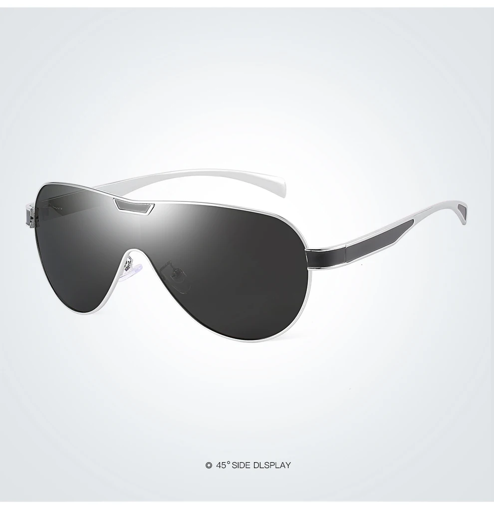 DEARMILIU, новинка, Ретро стиль, мужские поляризованные солнцезащитные очки, для вождения, пилота, одна линза, негабаритных размеров, солнцезащитные очки, uv400, Gafas De Sol, оттенки для женщин