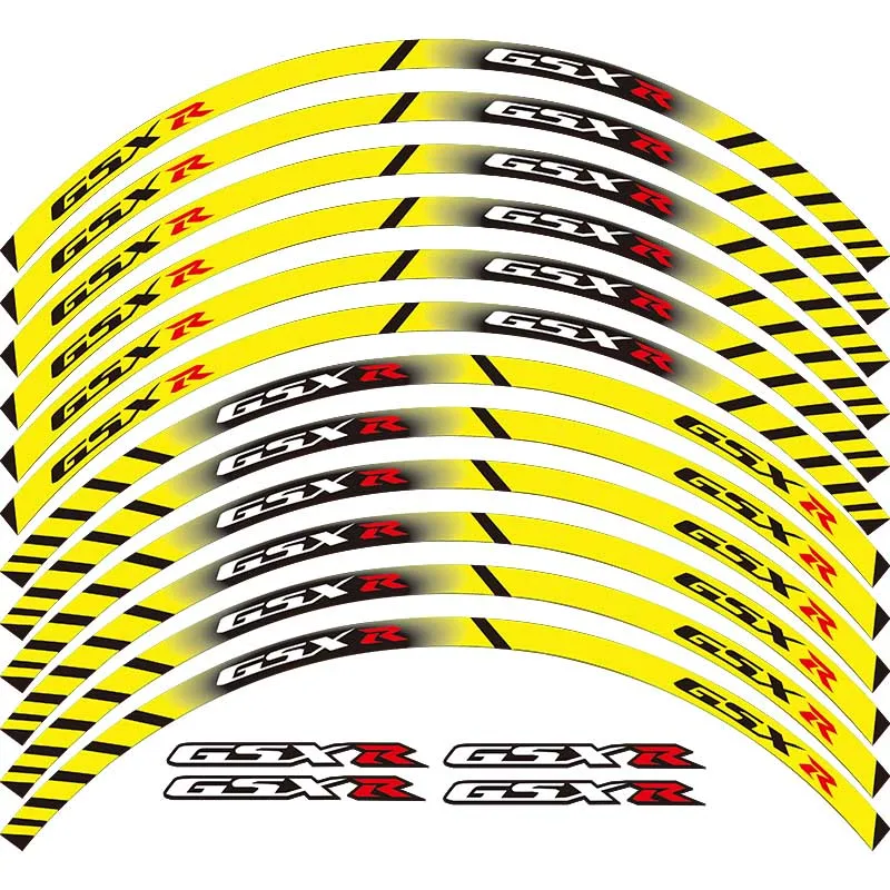 12 X толстый край внешний обод Стикеры колеса нашивки наклейки подходят все SUZUKI GSXR 250 400 600 1000 750 GSXR1000R GSXR1000 GSXR600 750