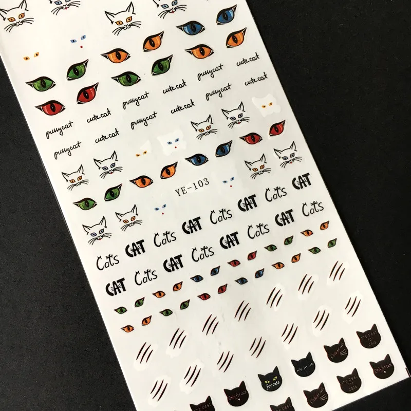 Новейшая модная серия экспорт из Японии YE-296 цветочный дизайн переводные наклейки для ногтей штамповка - Цвет: YE-103