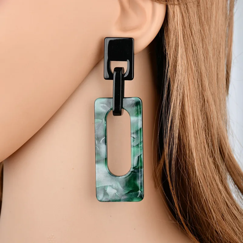 

Acrylic Fashion Jewelry Statement Earrings Big Drop Earring For Women Hanging Dangle Earrings Geometric Earrings Modern Jewelry