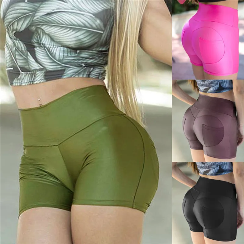

Calzas Deportivas Mujer Women's Sport Short Yoga Gym Workout Casual Elastic High Waist Skinny Dancing Fitness Shorts Athletics
