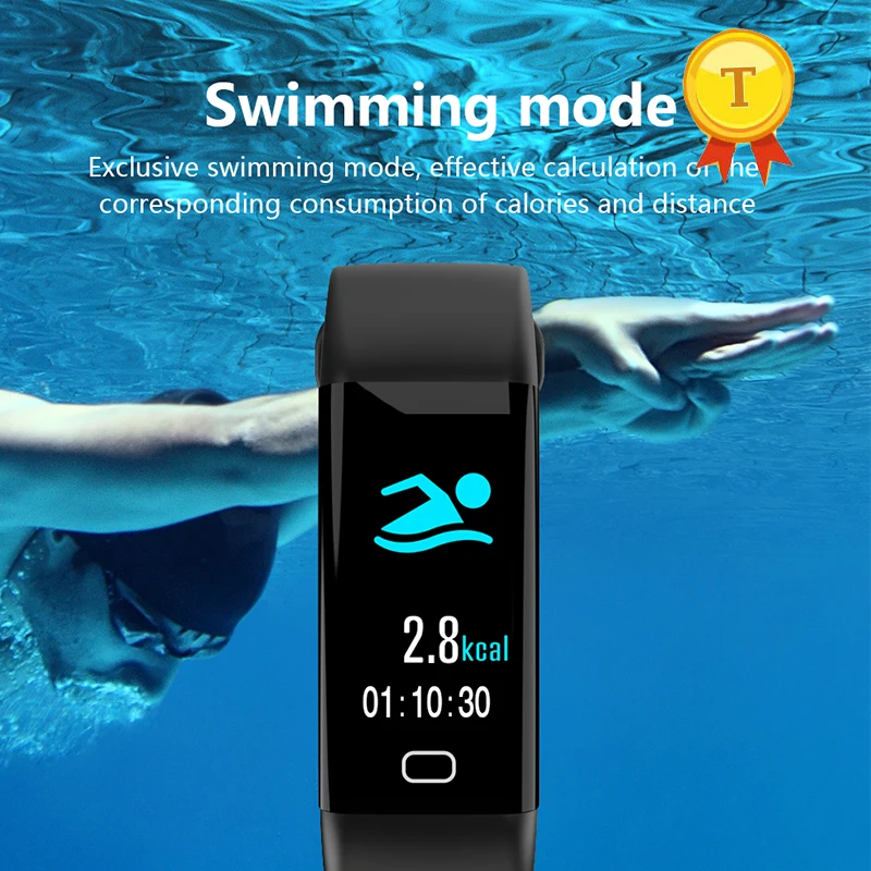 

best Smart Band Color Screen IP68 Waterproof swimming mode Heart Rate Fitness bracelet Blood Pressure Oxygen Monitor Smartband