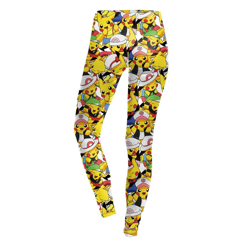 amazon leggings FCCEXIO Simple Cartoon Pokemon GO Designs Gray Female Leggings Spring Casual Women's Stretch Legging Soft Jegging Fitness Legins faux leather leggings
