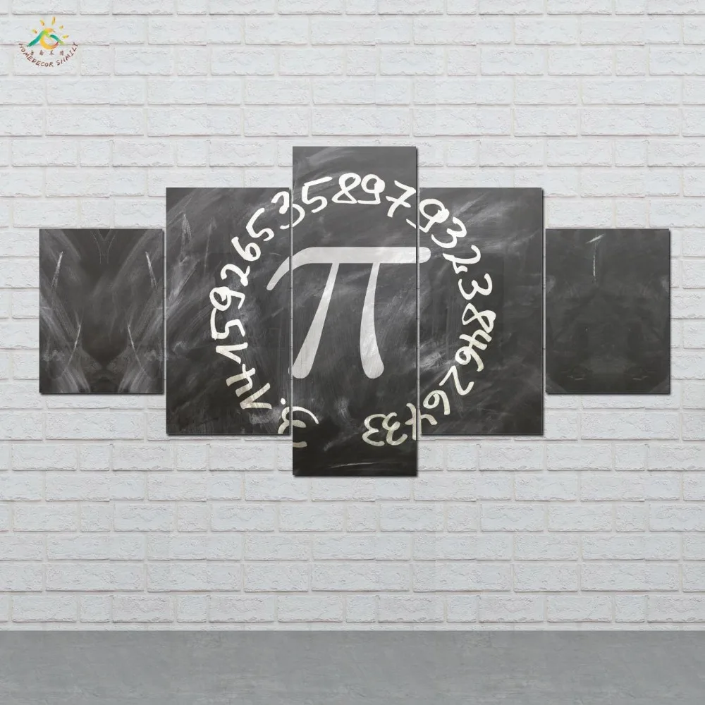 

Pi Mathematics Wall Art Prints Canvas Art Painting Modular Picture And Vintag Poster Canvas Painting Home Decor 5 PIECES