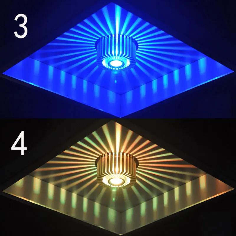 Современный светодиодный потолочный светильник 3 Вт RGB настенный художественное