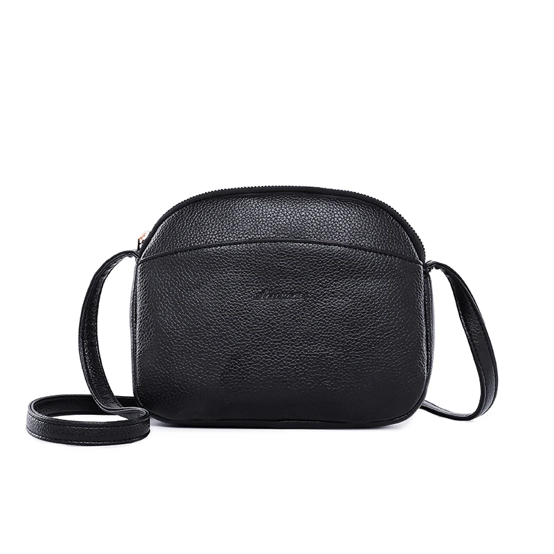

Casual Women Small Flap Pu Leather Solid Crossbody Bag For Women Zipper Simple Shoulder Bag Ladies Handbag Messenger Bag