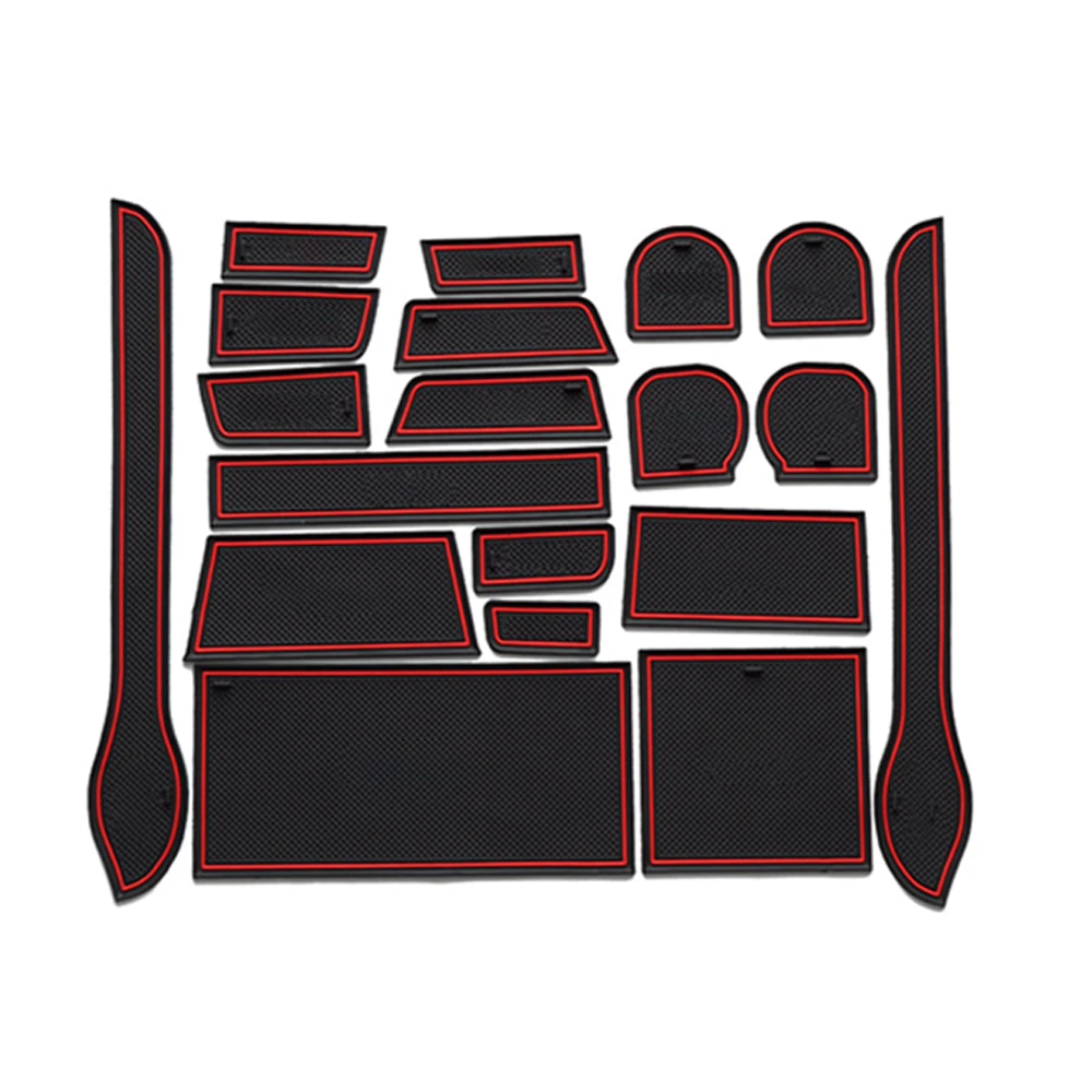 

For Nissan X-Trail T31 2008~2013 Anti-Slip Rubber Cup Cushion Door Groove Mat X Trail XTrail 2009 2010 2011 2012 Accessories 19p