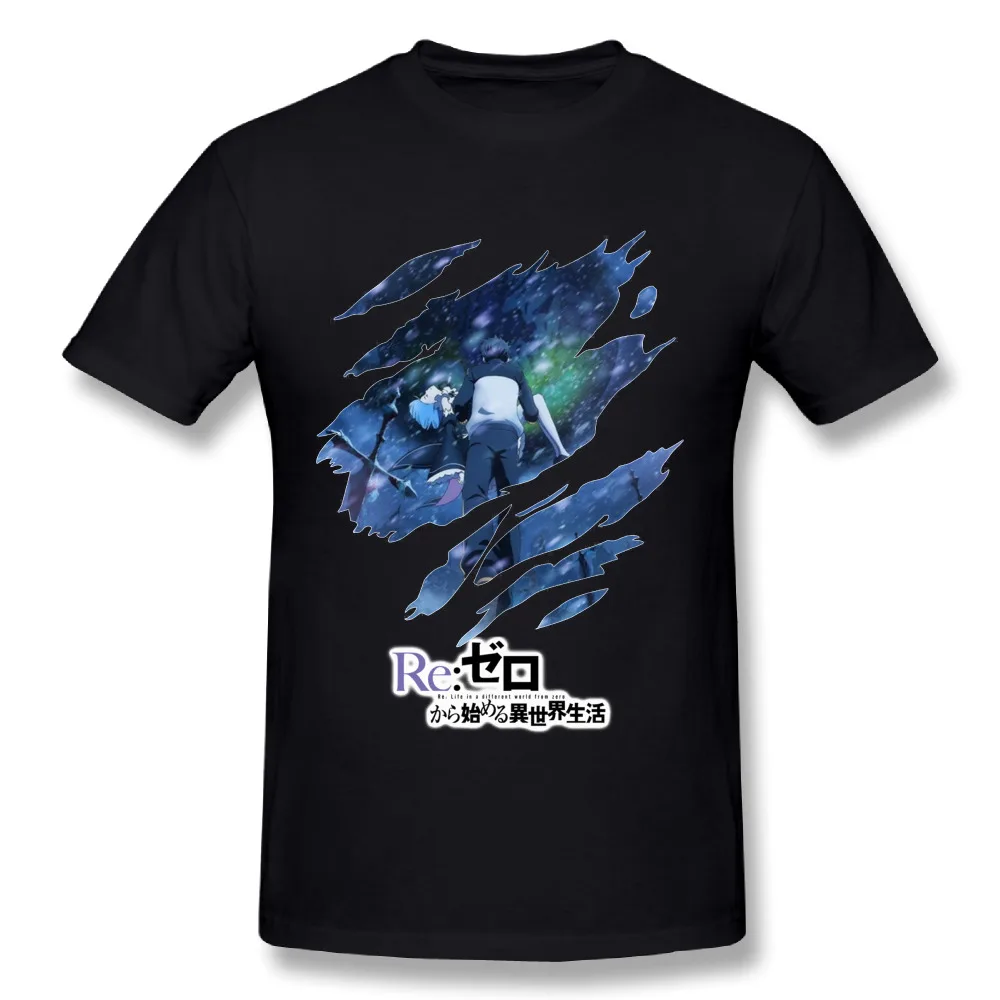 

Cute Men Re Zero Starting Life In Another World T Shirt Fashion Anime Cartoon Comics 100% Cotton T-Shirt Hip Hop Tees Tops