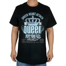 Летний Стиль Мода 3D крутая британская королева рок брендовая Корона рубашка панк фитнес тяжелый рок тяжелый металл хлопок