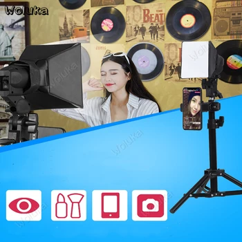 

Desktop Softbox Light Kit Softbox LED Bulb Selfie Light Stand Photo Studio Lighting Vlog Camera Youtube Table Lamp CD05 T10