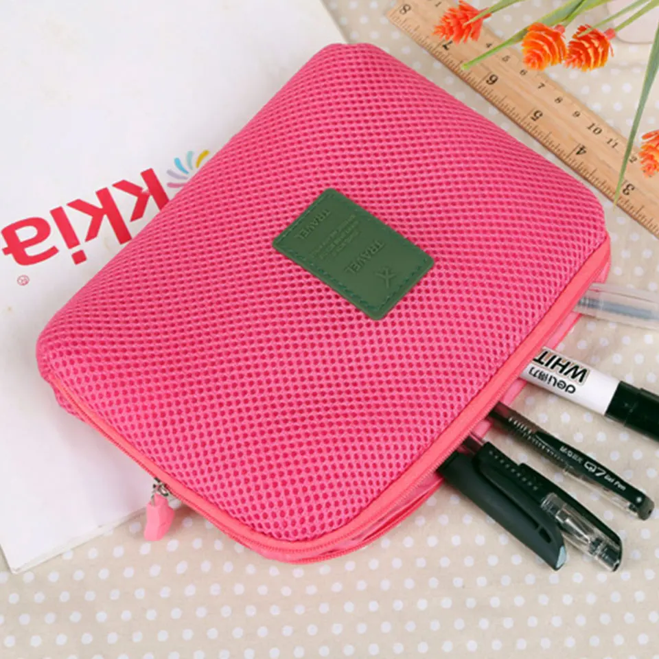 Nylon Storage Bags for Cosmetic Toiletries Home Travel Necessary  Makeup Organizer Bag Bath Wash Make Up Bag for Airplane (2)