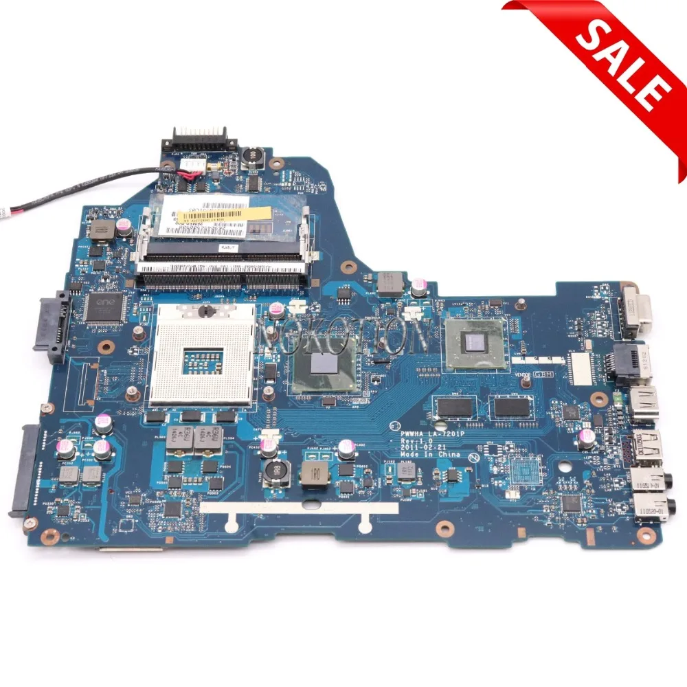 Материнская плата NOKOTION PWWHA LA 7201P Rev 1 0 MB K000128440 для ноутбука toshiba satellite C660 HM65 GeForce|rev