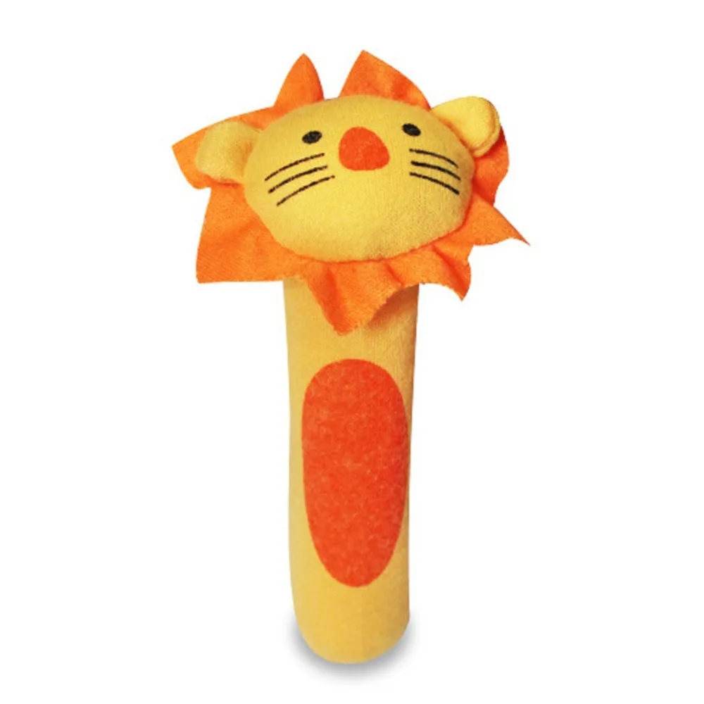 

7 Style Stuffed Handbells Baby Rattles Cartoon Toy Animal Squeaker Bar Baby Toys Hand Puppet Enlightenment Plush Doll